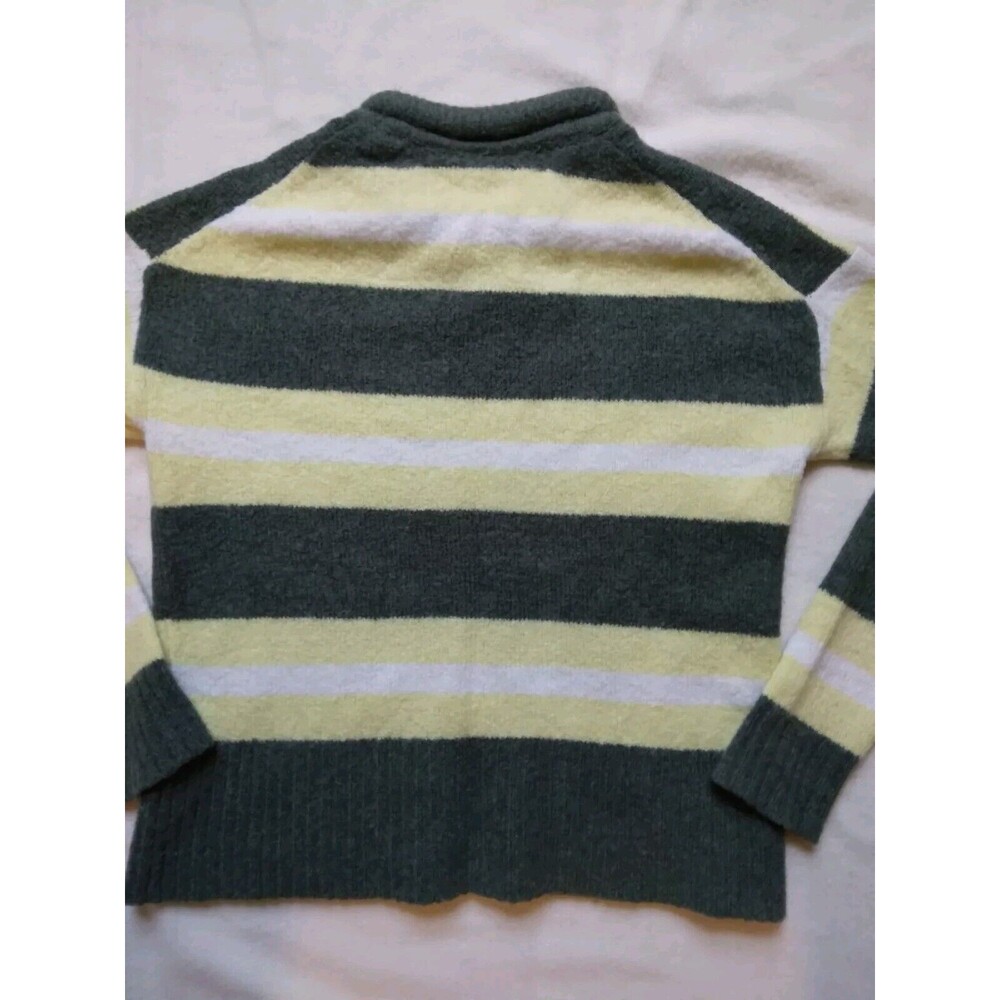 Madewell Striped Fulton Sweater Green Yellow Striped Womens Size Small - Picture 6 of 8